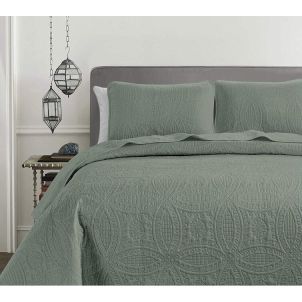 Ericson Microfiber Reversible 3 Piece Coverlet / Bedspread Set