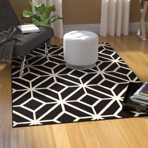 Black and White Indoor Rug