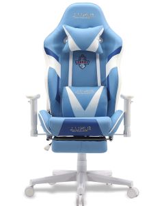 Leeroy Series Ergonomic Gaming Chair For Gamers/Chair For Office/Work At Home With Neck & Lumbar Pillow With Full Reclining Back & Footrest And Multi Locking Position (Leeroy)